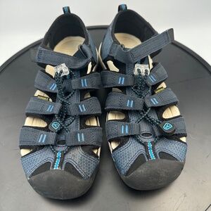 Keen Kids Newport H2 Big Kids Blue Black Waterproof Hiking Sandals Size 5